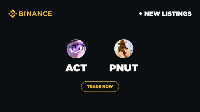 Binance niêm yết ACT và PNUT